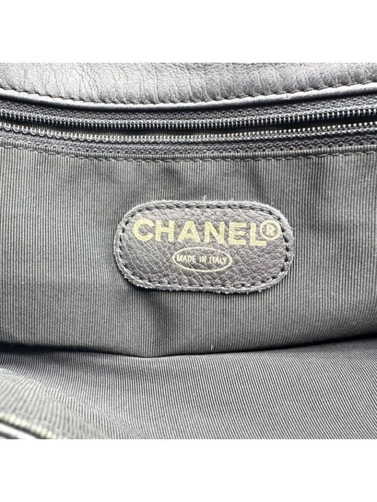 Chanel Backpack Big CC Logo Lambskin Leather Black with Seal main image 4